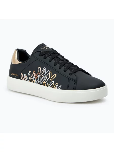 Női cipő SKECHERS JGoldcrown Eden LX Gleaming Hearts black/mulitcolor JGoldcrown Eden LX Gleaming Hearts BKMT fekete