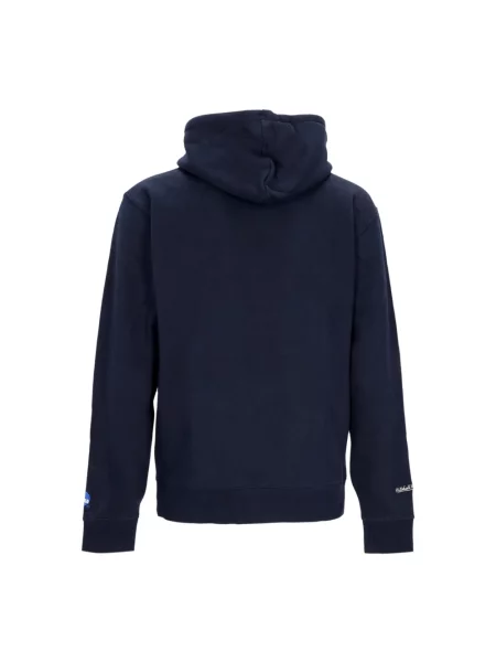 Bluza z kapturem Mitchell & Ness z logo niebieska