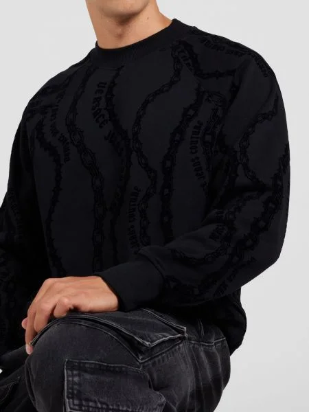 Versace Jeans Couture Hanorac | Relaxed fit negru