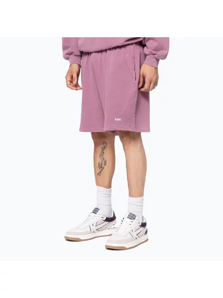 Šortky Kaotiko Washed Daylen burgundy vínové