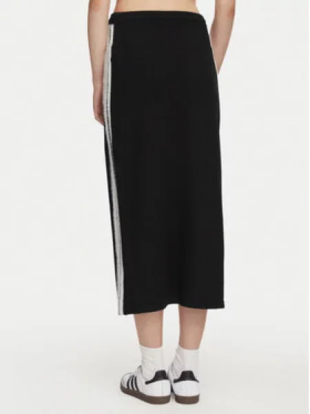 Pletena midi-suknja Adidas Originals crna