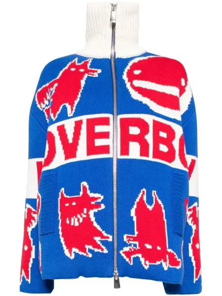 Geacă cu puf Charles Jeffrey Loverboy tricotate albastru