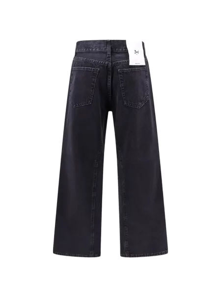 Blugi cu picior larg 3x1 negru