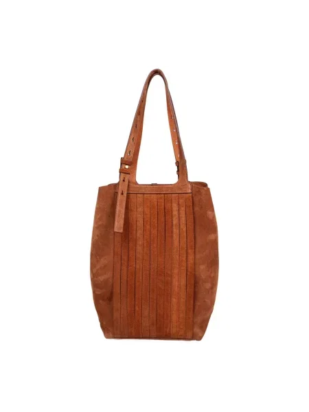 Shopperka Golden Goose zamszowa złota