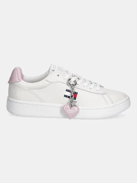 Tommy Jeans sneakersy skórzane ARCHIVE 98 VALENTINES biały