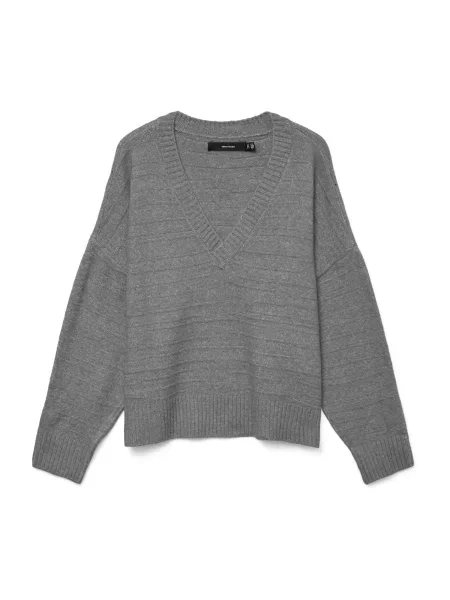 VERO MODA Pulover VMBOOM melange siva