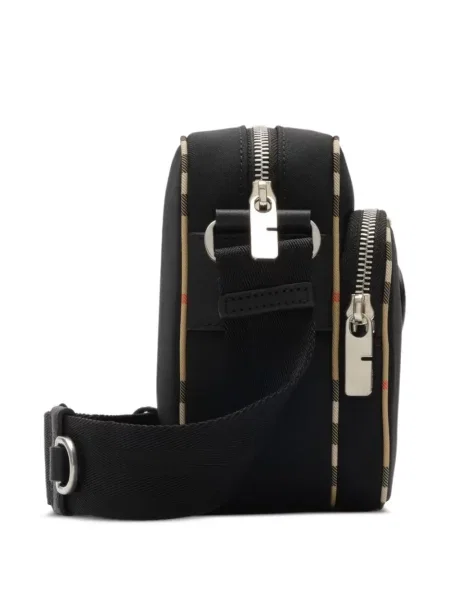 Kockás crossbody táska Burberry fekete