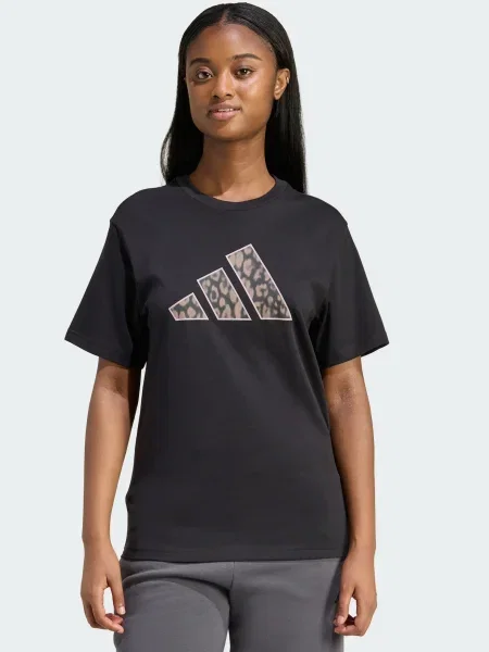 ADIDAS SPORTSWEAR Tricou funcțional Animal Graphic gri taupe / gri metalic / negru alb