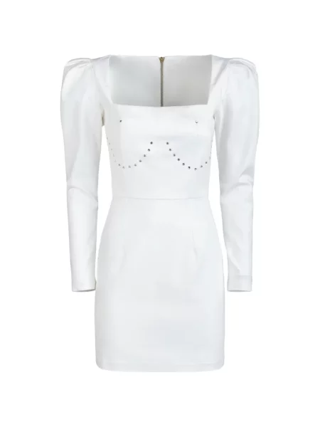 Stras rochie mini Catalina alb