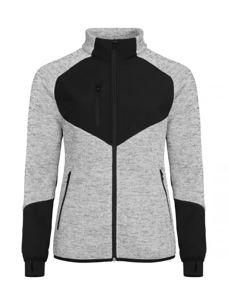 Clique Haines Ciepła bluza polarowa z elementami softshell – Ash szara
