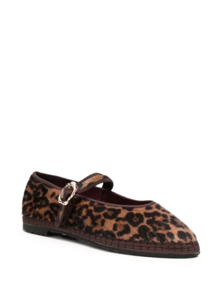 Balerini Flabelus cu imagine cu model leopard maro