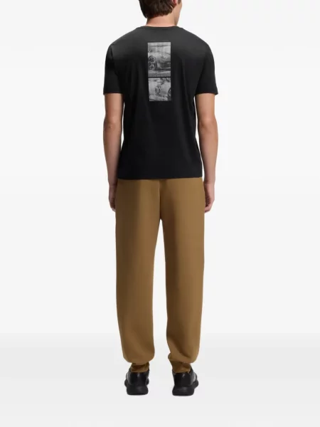 Tricou Boss cu autograf negru