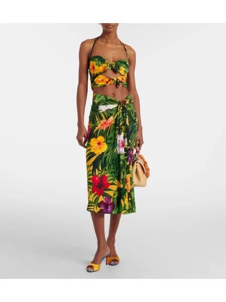 Fustă midi Dolce&gabbana cu model floral drapată