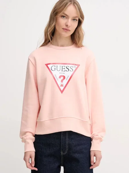 Суитчър Guess с принт оранжево