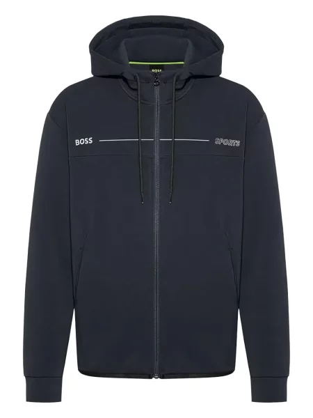 Hanorac cu glugă Boss cu imagine albastru