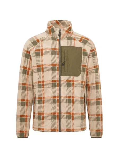 ICEPEAK Jachetă fleece funcțională MARENGO maro cappuccino / oliv / închis portocaliu