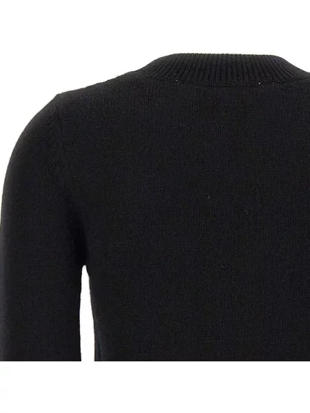 Dzianinowy sweter Palm Angels elegancki czarny