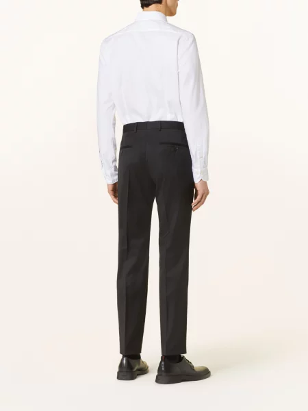 Windsor. Spodnie Garniturowe Sole Regular Fit schwarz czarne