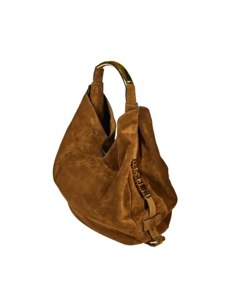 Torebka hobo Moschino skórzana brązowa