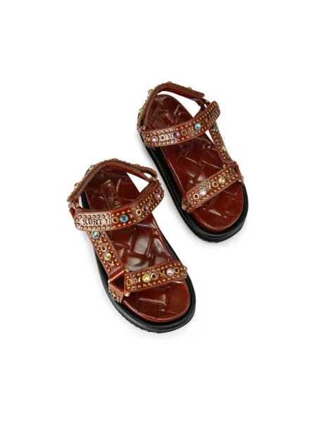 Kurt Geiger London sandały skórzane Orson Sandal brązowe