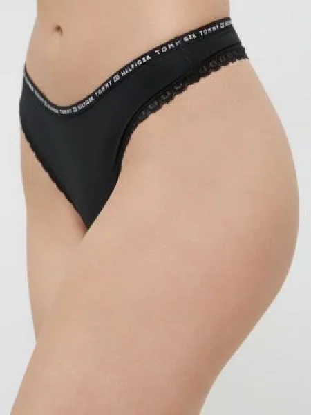 Tanga Tommy Hilfiger černá
