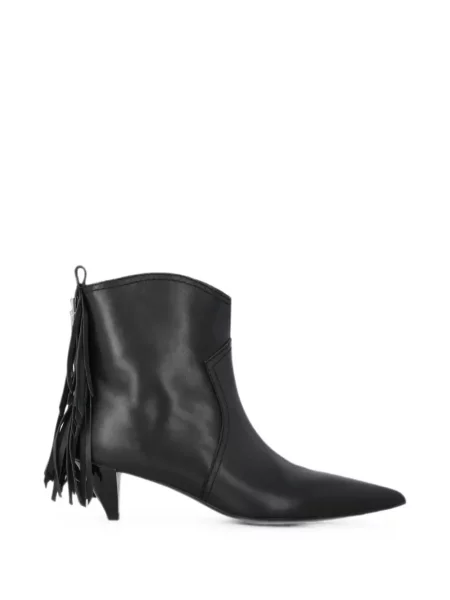 Botine Pinko cu franjuri negru