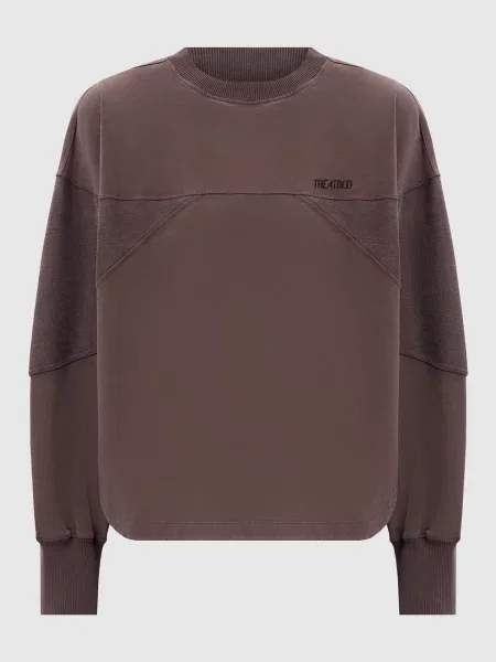 Свитшот The Attico с вышивкой коричневый