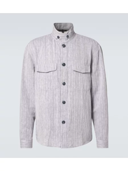 Lanena jakna Frescobol Carioca siva