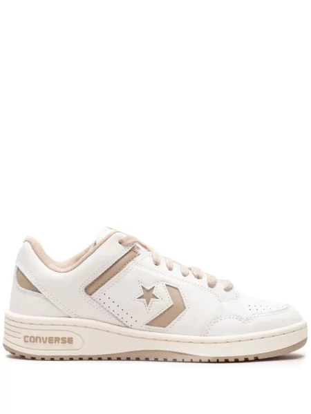Sneakerși Converse din piele alb