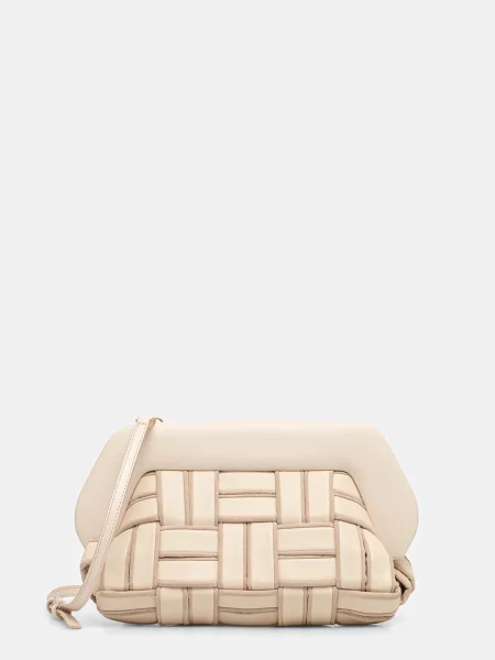 Themoire torebka beżowy