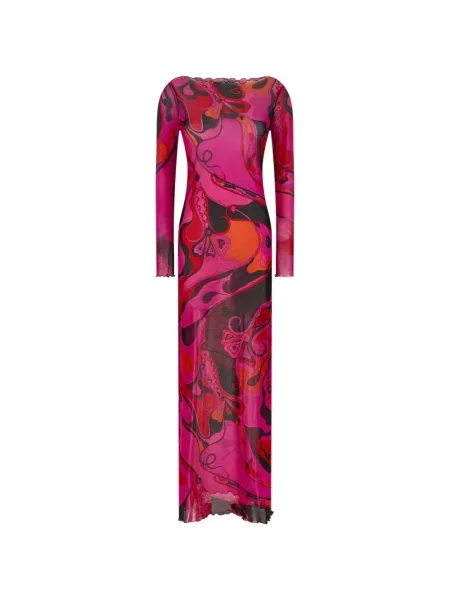 Rochie midi Pucci cu imagine roz