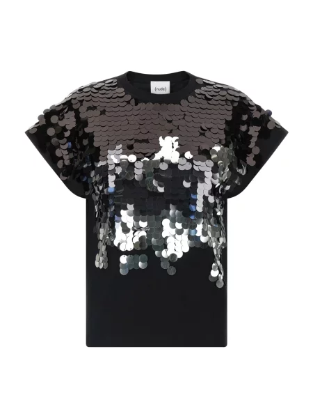 Koszulka Nude z cekinami czarna