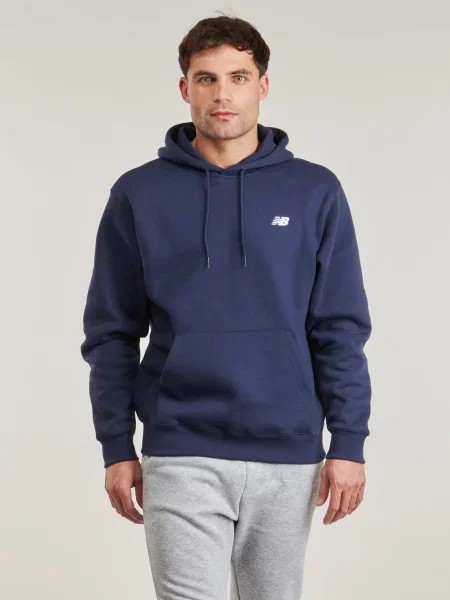 Majica s kapuljačom New Balance od flisa plava