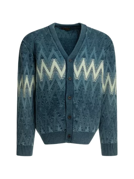 Cardigan Beams Plus tricotate albastru
