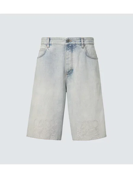 Pantaloni scurți din denim Loewe albastru