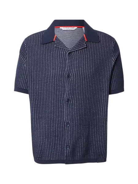 SCOTCH & SODA Geacă tricotată negru / murdar alb