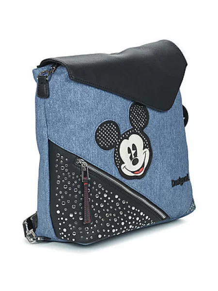 Desigual plecak MICKEY DEN duży wzorzysty niebieski