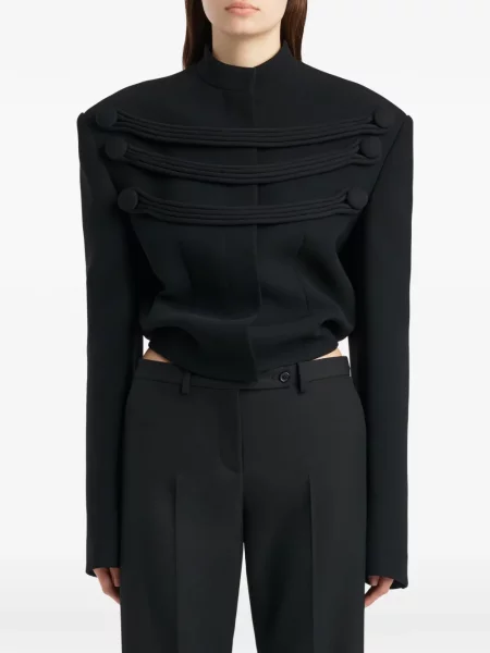 Geacă Khaite cu broderie negru