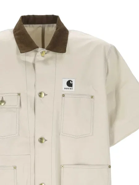 С яка риза Sacai от рипсено кадифе