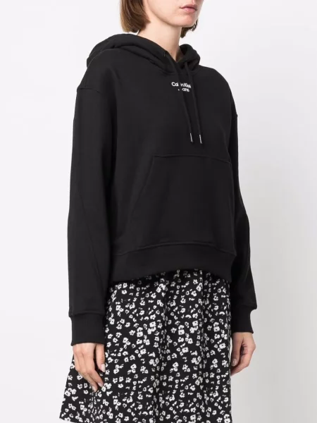 Hoodie Calvin Klein Jeans με σχέδιο μαύρο