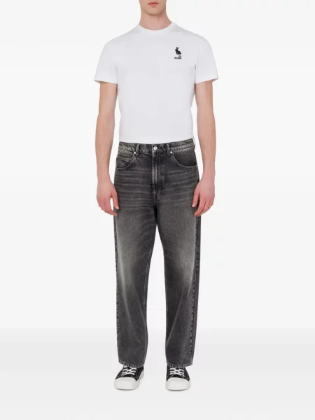 Blugi Love Moschino cu autograf gri