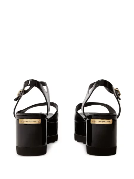 Sandale Stella Mccartney cu platformă cu cataramă negru