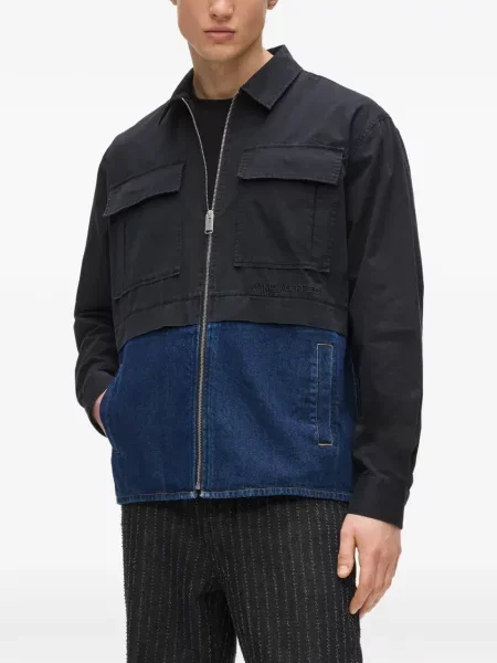 Geacă de blugi Karl Lagerfeld Jeans negru