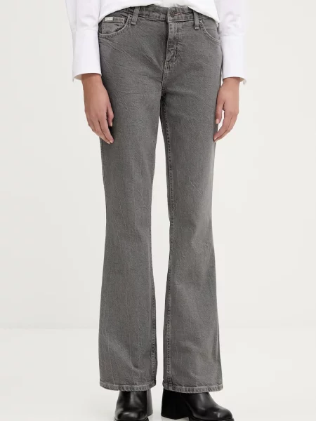 Guess Jeans jeansy medium waist szare