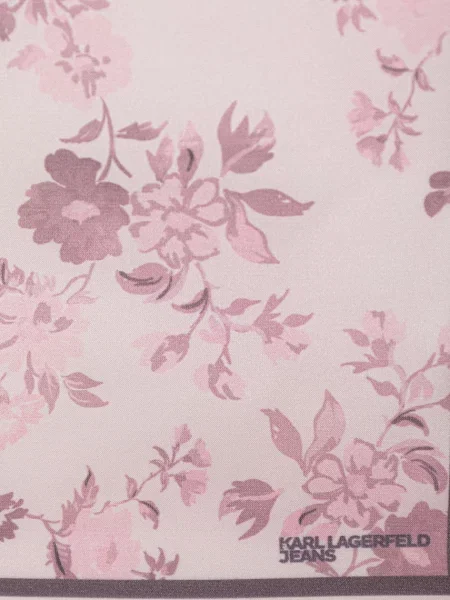 Fular Karl Lagerfeld Jeans cu model floral roz