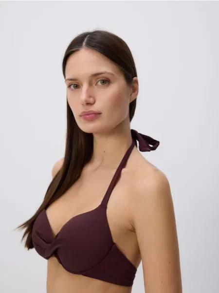 Reserved Top costum de plajă violet-închis violet