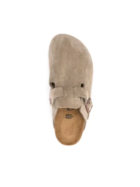 Klapki Birkenstock zamszowe szare