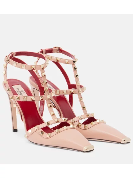 Pantofi cu toc Valentino Garavani din piele roz
