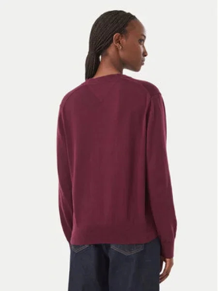 Tommy Jeans Pulover Essential ciklama ljubičasta