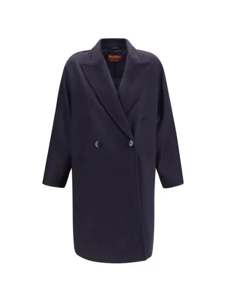 Palton Max Mara cu două rânduri de nasturi violet